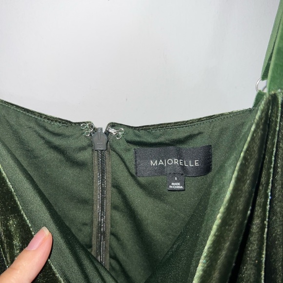 Majorelle Asbury Velvet Sleeveless Mini Dress Elegant Velvet Green Dress small - Picture 9 of 14